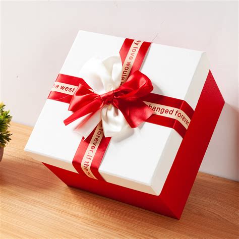 large square gift boxes.